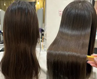 ロング パーマ 柔らかい縮毛矯正/ ボブ/北林のヘアスタイル