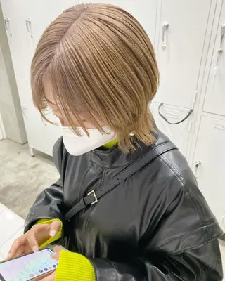 ショート カラー ヘアアレンジ メンズ ササキカズマ〻透明感 〻色落ち〻赤み消しのヘアスタイル