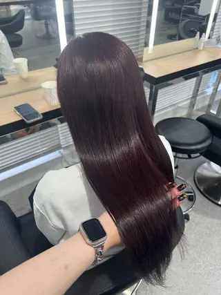 ロング カラー 暗髪🩶ラベンダー/ ブルー/ユウナ🤍のヘアスタイル