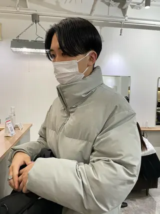 ショート カラー メンズ パーマ/透明感カラー /ボブ/吉田一生のヘアスタイル