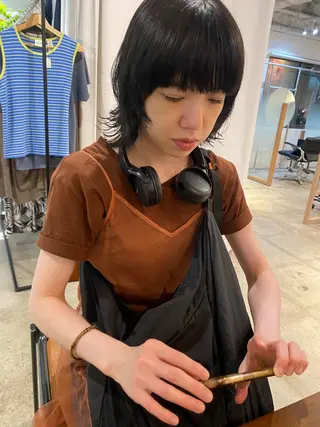 ミディアム カラー パーマ Hayashi Shioriのヘアスタイル