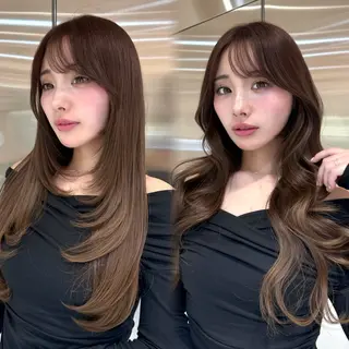 ロング カラー RIN🩶レイヤー /ハッシュカットのヘアスタイル