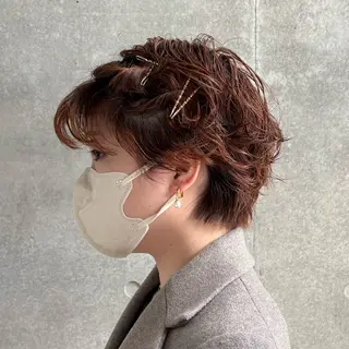 ショート パーマ ヘアアレンジ 👩🏼🪄ありむら もえ/京都駅🍐のヘアスタイル