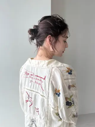 ミディアム カラー ヘアアレンジ 坂本 圭太朗のヘアスタイル