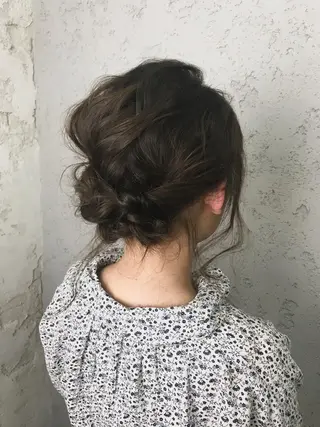 セミロング カラー パーマ ヘアアレンジ 韓国ヘア✨グレージュ カラーasamiのヘアスタイル