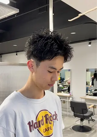 ショート パーマ メンズ 【圧倒的センス】 まる/メンズカラーのヘアスタイル