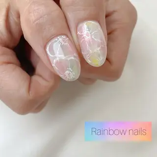 ネイル Rainbow nailsくろちゃんのネイルデザイン