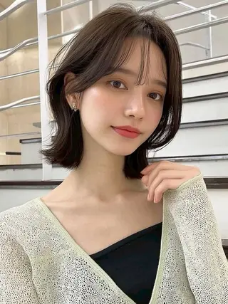 ミディアム カラー 美髪 Risaのヘアスタイル