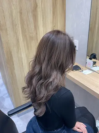 セミロング カラー 中国人美容師／透明感 縮毛矯正/ジャックのヘアスタイル