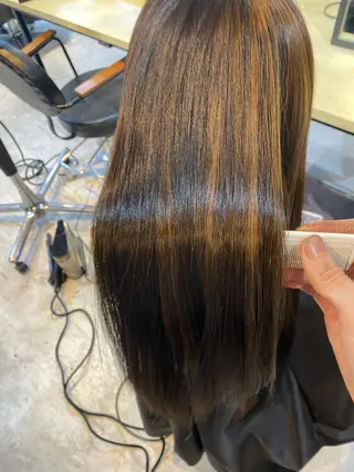 セミロング カラー 山田 蓮のヘアスタイル