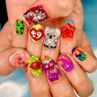 ネイル シェアサロンLei.g(レイジー)所属・3Dアートネイル💗 都築レナのネイルデザイン