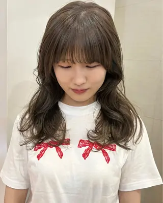 ミディアム 似合わせ/ベージュ /レイヤー/りほ🤍のヘアスタイル