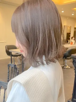 ミディアム カラー ba_boo 福岡店のヘアスタイル