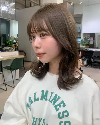 セミロング カラー 銀座/縮毛矯正 /髪質改善/あおのヘアスタイル