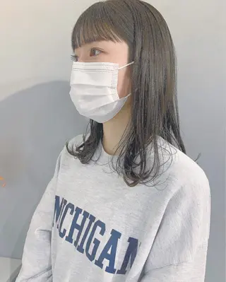 ロング カラー ボブパーマコテ巻き風 パーマNo1深江秀平のヘアスタイル