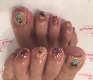 ネイル ネイルリボン 受付スタッフのネイルデザイン