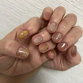 ロング カラー ヘアアレンジ キッズ ネイル マツエク・マツパ 福田 加奈のネイルデザイン