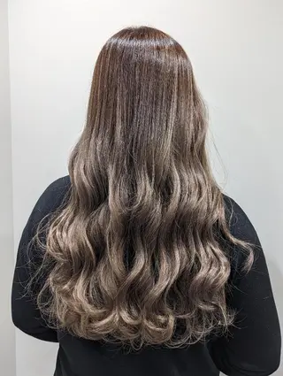 ロング カラー 髪質改善＆白髪ぼかし カラー♡店長みやけ♡のヘアスタイル