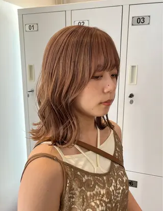 ミディアム カラー AMNESIA三軒茶屋所属・おがわ ともひさのヘアスタイル