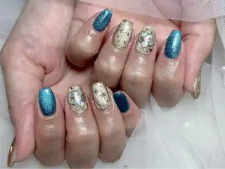 ネイル エツメ💅 長さだし🎀デザインのネイルデザイン