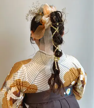 ロング カラー ヘアアレンジ hibiki/セット /透明感カラーのヘアスタイル