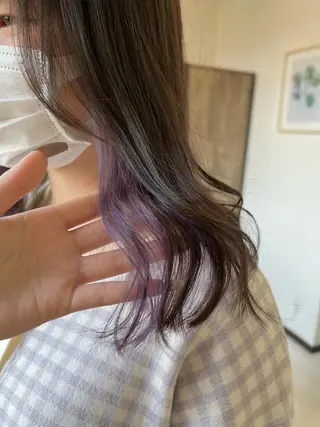 ミディアム カラー 松本 菜那のヘアスタイル