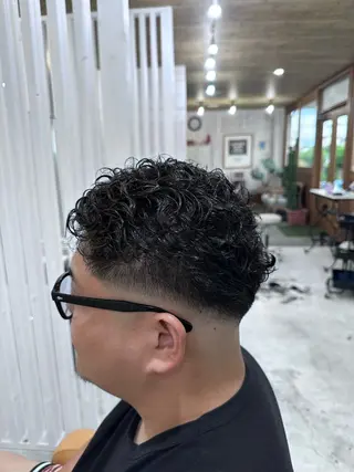 パーマ メンズ 椎木 琉聖のヘアスタイル