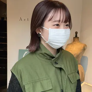 ショート カラー パーマ ヘアアレンジ メンズ キッズ ネイル マツエク・マツパ アイブロウ casane所属・暖色・前髪カット 🎗️佐藤ゆみこのヘアスタイル