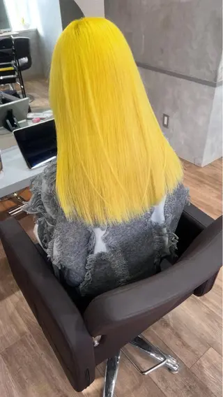 セミロング カラー AIRI/難波/ ハイトーン/髪質改善のヘアスタイル