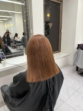 セミロング カラー ヘアアレンジ 💗横浜美容室 💗HARUNAのヘアスタイル