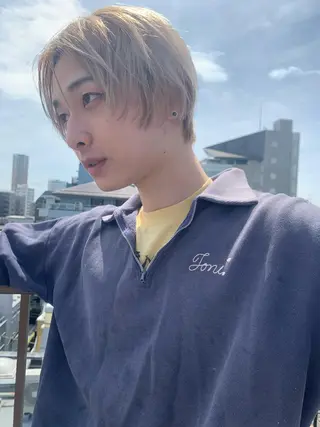 ショート カラー メンズ pole/apartment所属・💓パーマ，💗 レイヤーカットのヘアスタイル