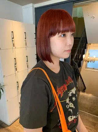 ショート カラー パーマ ヘアアレンジ メンズ キッズ ネイル マツエク・マツパ SALOWIN梅田茶屋町店所属・ウルフレイヤーカット /チヒロのヘアスタイル