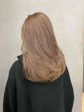 ロング カラー レイヤー/柔色 カラー/SAkiのヘアスタイル