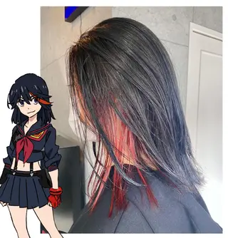 ミディアム カラー GARU-ガル-所属・TSUNO🦖 派手髪/オタク美容師のヘアスタイル