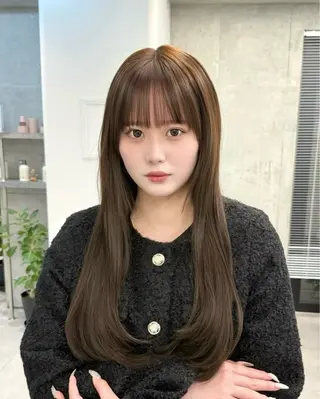 ロング カラー Celan 表参道所属・ゆうさ/美髪矯正 /髪質改善ストレートのヘアスタイル