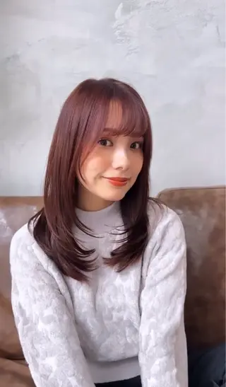 セミロング La fith hair fun 池袋店所属・白髪染めカラー/ 赤み消し HIROのヘアスタイル