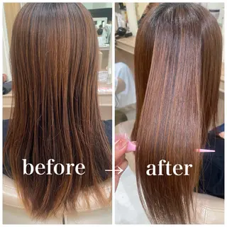 セミロング パーマ 韓国ヘアメイク🎀/ 縮毛矯正✨山本媛香のヘアスタイル