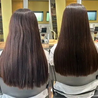 ロング パーマ hub hair レイヤー/透明感のヘアスタイル