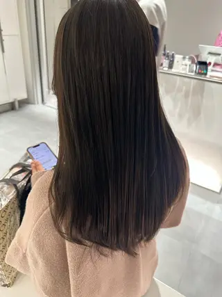 ロング カラー ヘアアレンジ オリーブ透明感カラー 表参道/MIKUのヘアスタイル