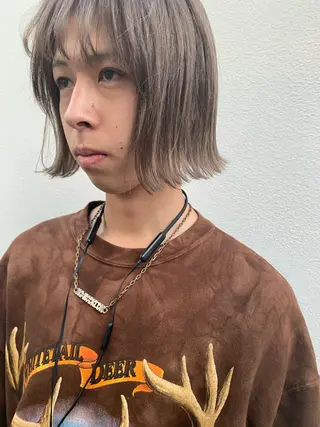 ショート パーマ/透明感カラー /ボブ/吉田一生のヘアスタイル