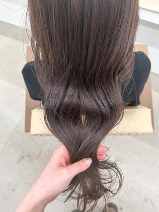 セミロング カラー 🌼透明感艶カラー オリーブ🌼河村咲のヘアスタイル