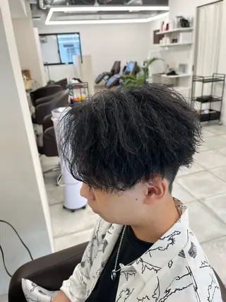 ショート パーマ メンズ 🏆メンズヘア特化 🥇代表りんぺーのヘアスタイル