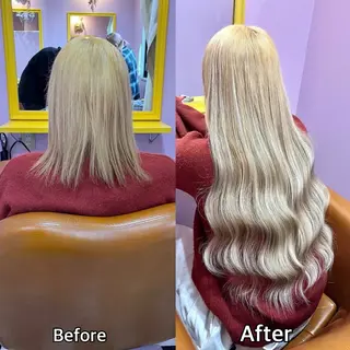 ロング シール+ちび編み込み エクステ梅田🐨のヘアスタイル