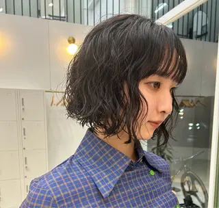ミディアム パーマ 纐纈 大和のヘアスタイル