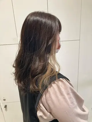 セミロング カラー 透明感カラー🫧 nanohaのヘアスタイル