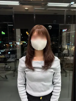 ミディアム カラー 西宮/トレンドカラー /美馬本紅亜のヘアスタイル