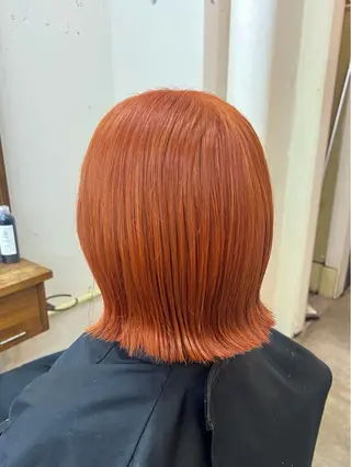 ミディアム 店長🩷艶カラー 🧡💛リサ🫧のヘアスタイル