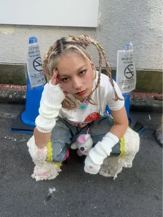 ロング カラー ヘアアレンジ W-TOKYO所属・圧倒的個性🦄 sayaka･*:.のヘアスタイル