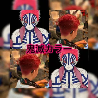 ショート カラー haco+所属・🌈派手髪エクステ ブレイズ🌈ひろとのヘアスタイル