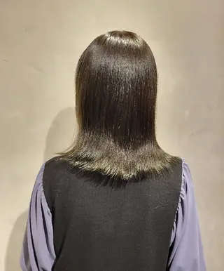 ミディアム Ayu🐾縮毛矯正/ ブリーチ無しカラーのヘアスタイル